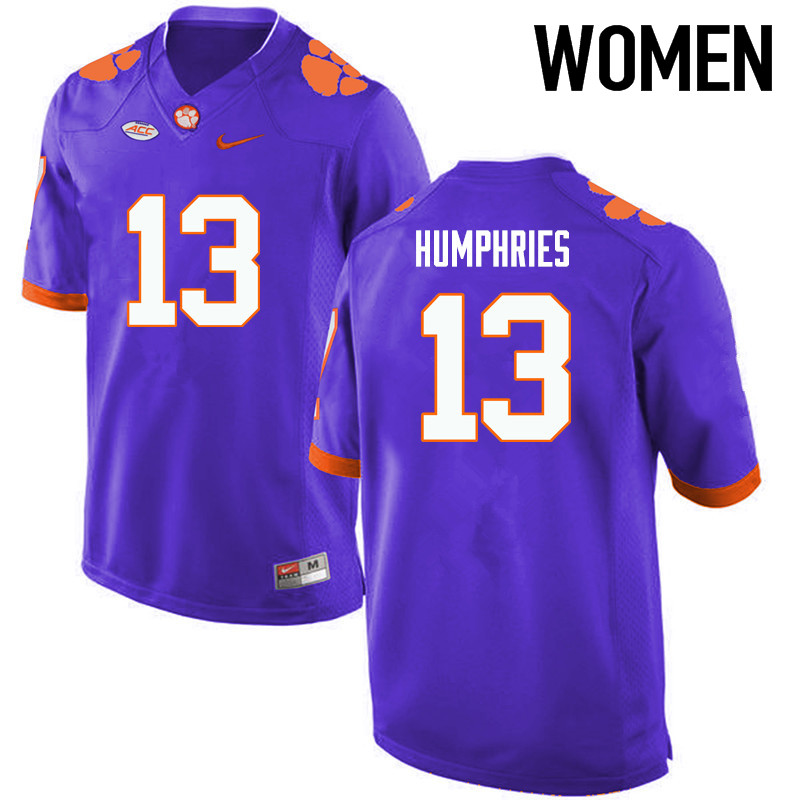 Women Clemson Tigers #13 Adam Humphries College Football Jerseys-Purple - Click Image to Close
